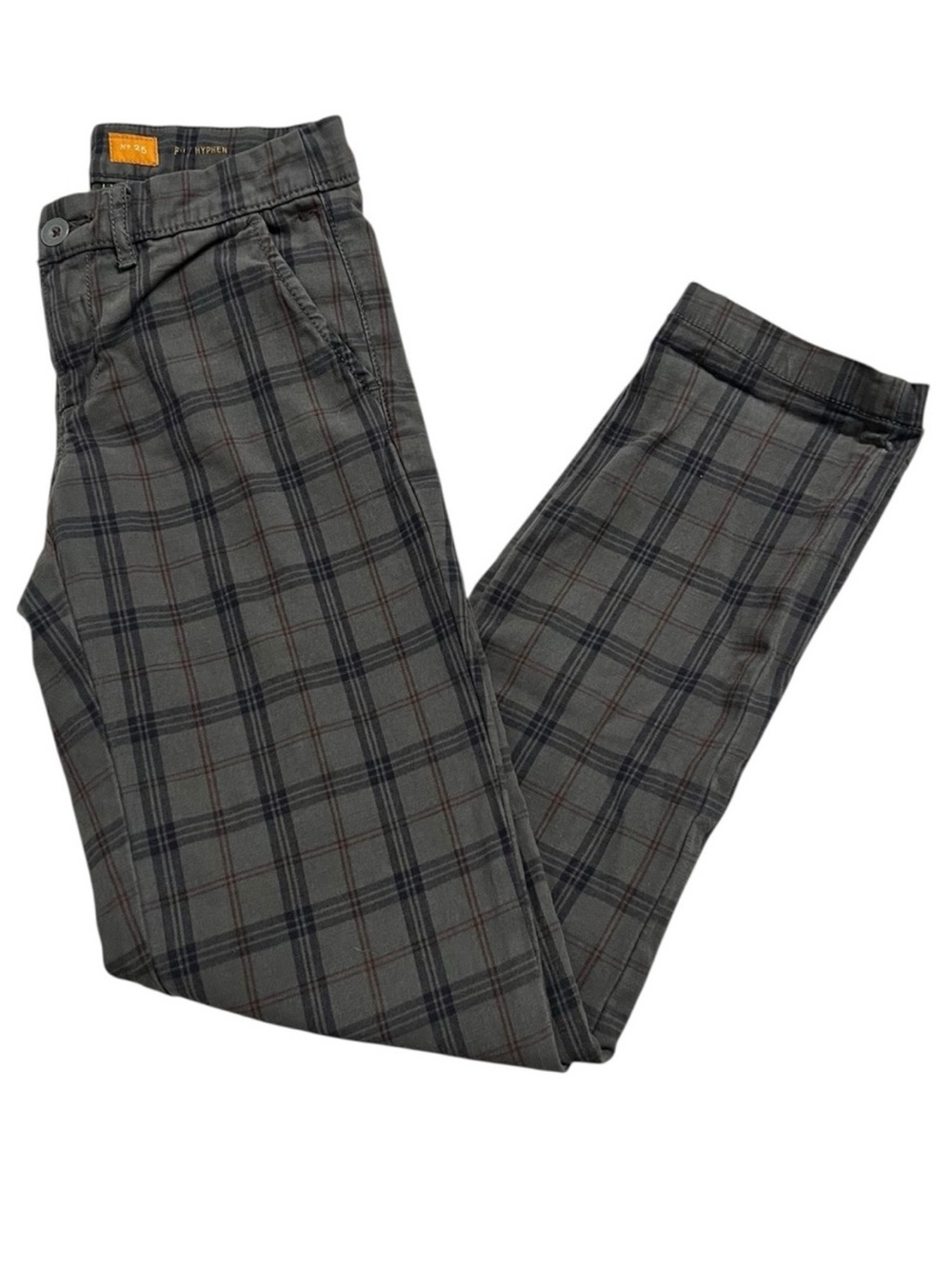 Women’s Gray Plaid Straight-Leg Pants
